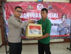 HUT Bhayangkara, Polres Salurkan Bantuan Sosial