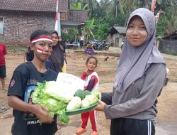 Juara Lomba di Dusun Buntit Gintungan, Yang Menang Bawa Pulang Sayuran Segar