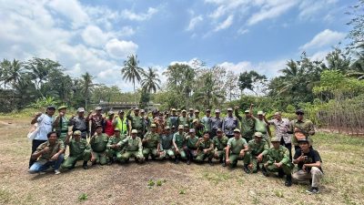 Linmas Bener Digembleng Fisik Untuk Hadapi Pilkada