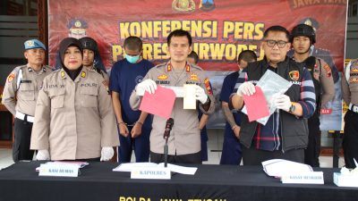 Gasak Mesin Diesel dan Sepeda Motor, Tiga Tersangka Diringkus Polres Purworejo