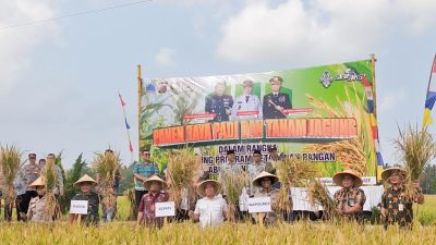Panen Padi dan Tanam Jagung Bareng, Bukti TNI=Polri Hadir di Bidang Keamanan