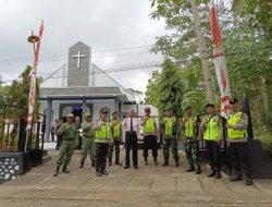 Polsek dan Koramil Bagelen Amankan Misa Natal 2025 Gereja Santo Fransiskus Xaverius Kemanukan