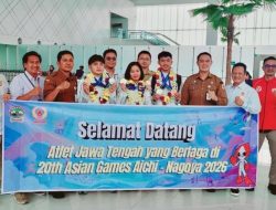 Atlet Takraw Jateng Peraih Medali Asian Games 2026 Disambut di Bandara A Yani Semarang
